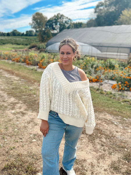 Brooklyn sweater ivory front view