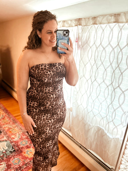 Dorothea Leopard Tube Dress