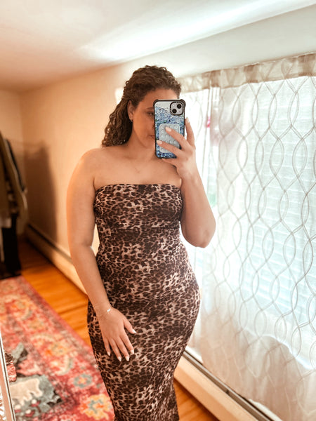Dorothea Leopard Tube Dress