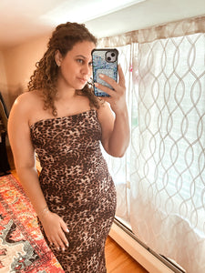 Dorothea Leopard Tube Dress