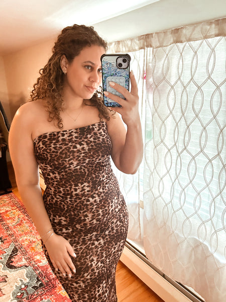 Dorothea Leopard Tube Dress