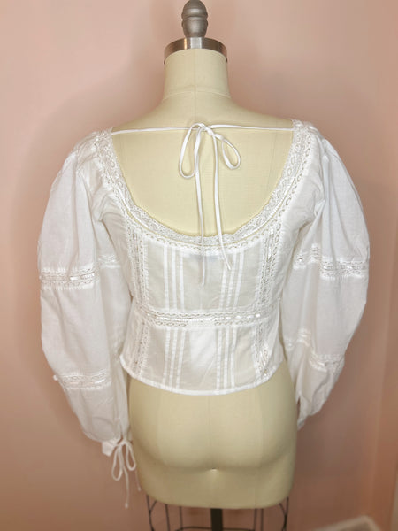 back of white blouse 