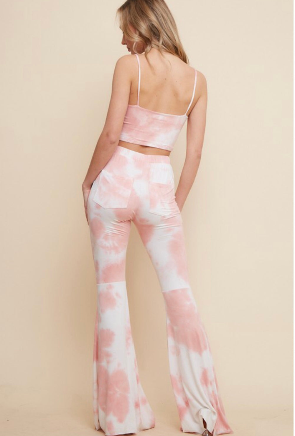 Jolie Pink Tie Dye Flare Pants – Kiki and Clove